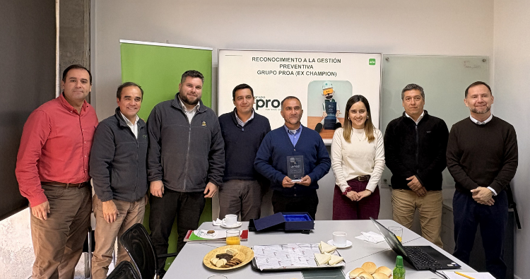 Grupo PROA recibe reconocimiento de Achs por su destacada gesti&oacute;n en seguridad 
